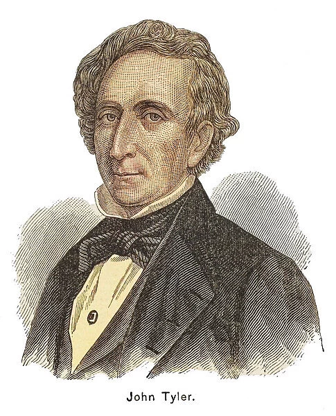 Portrait of John Tyler, tenth president of the United States from 1841 to 1845