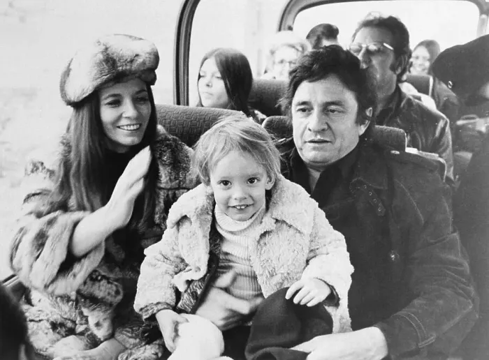 Framed Print : Portrait of Johnny Cash and His Family Framed Print : Portrait of Johnny Cash and His Family