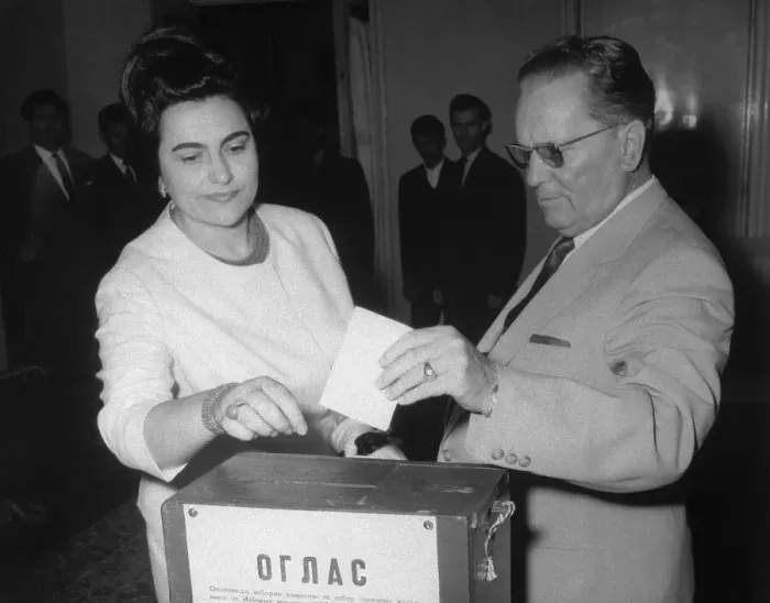 Framed Print : Portrait of Josip Broz Tito and His Wife Framed Print : Portrait of Josip Broz Tito and His Wife