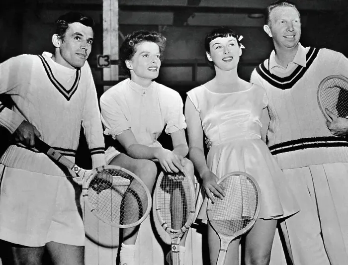 Framed Print : Portrait of Katharine Hepburn and Friends Framed Print : Portrait of Katharine Hepburn and Friends