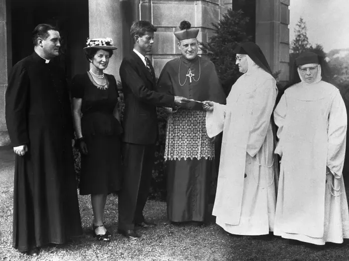 Framed Print : Portrait of Kennedys with Religious Leaders Framed Print : Portrait of Kennedys with Religious Leaders