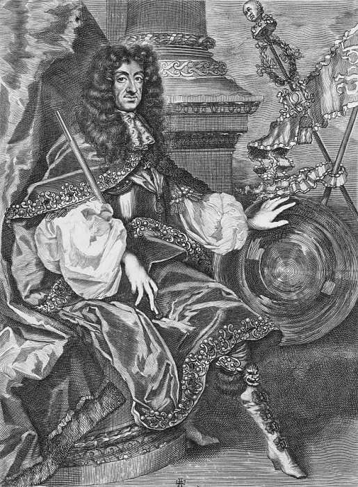 Framed Print : Portrait of King Charles II of England Framed Print : Portrait of King Charles II of England
