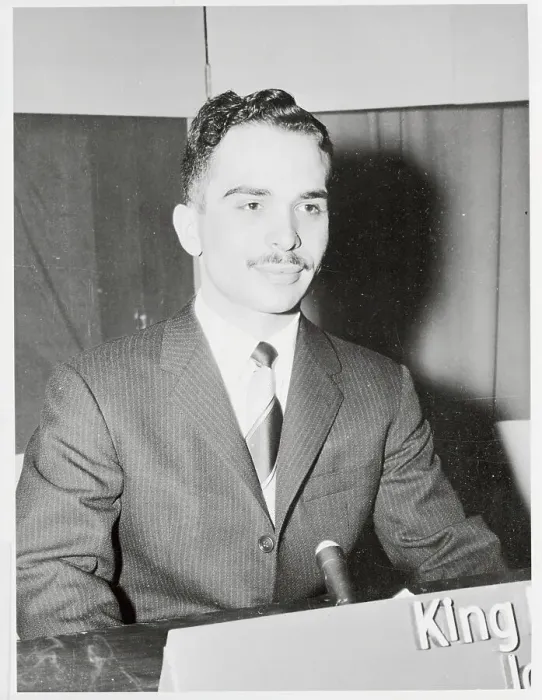 Framed Print : Portrait of King Hussein Framed Print : Portrait of King Hussein