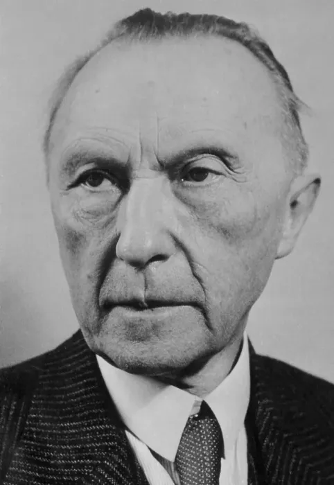 Framed Print : Portrait of Konrad Adenauer Framed Print : Portrait of Konrad Adenauer