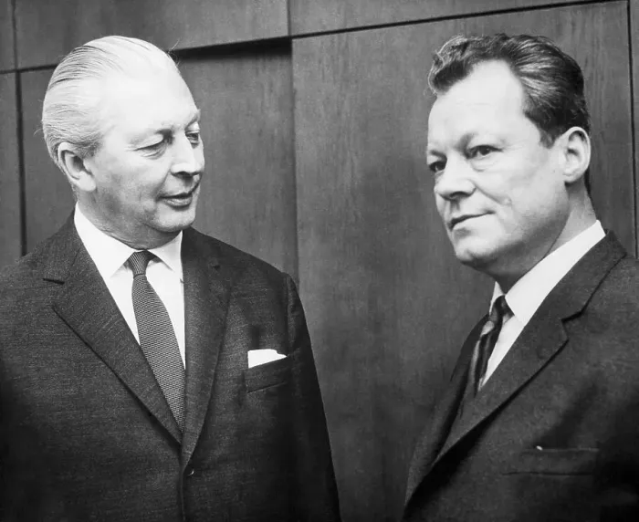 Framed Print : Portrait of Kurt George Kiesinger and Willy Brandt Framed Print : Portrait of Kurt George Kiesinger and Willy Brandt