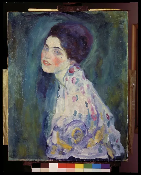 Framed Print : Portrait of a Lady, by Klimt Gustav, 20th Century, 1916, oil on canvas, cm 68 x 55 Framed Print : Portrait of a Lady, by Klimt Gustav, 20th Century, 1916, oil on canvas, cm 68 x 55
