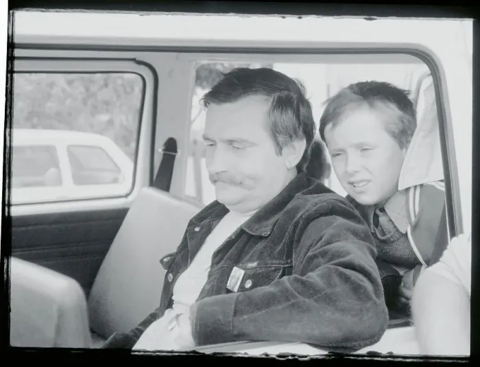 Framed Print : Portrait of Lech Walesa and Son Bogdank Framed Print : Portrait of Lech Walesa and Son Bogdank
