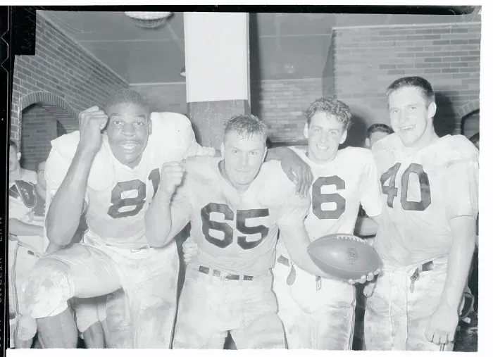 Framed Print : Portrait of Leonard Dawson With Teammates