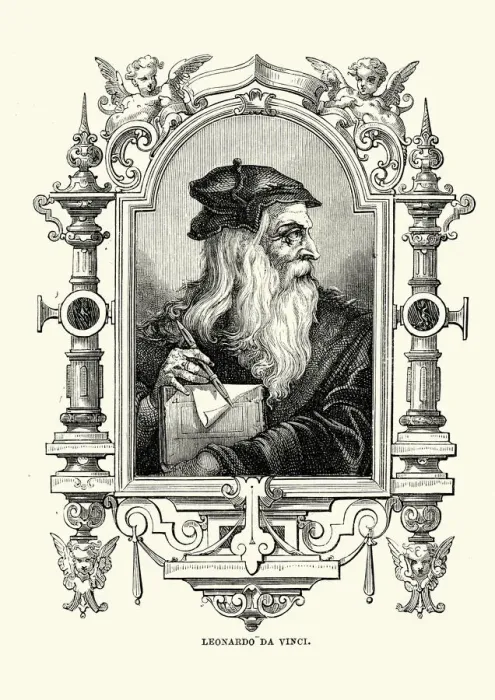 Framed Print : Portrait of Leonardo da Vinci Framed Print : Portrait of Leonardo da Vinci