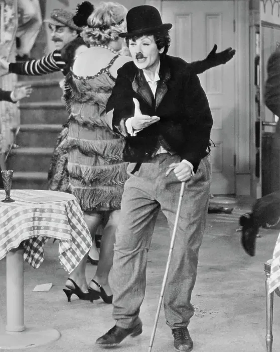: Portrait of Lucille Ball Impersonating Charlie Chaplin : Portrait of Lucille Ball Impersonating Charlie Chaplin
