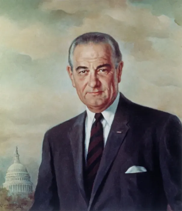 Framed Print : Portrait Of Lyndon Johnson Framed Print : Portrait Of Lyndon Johnson
