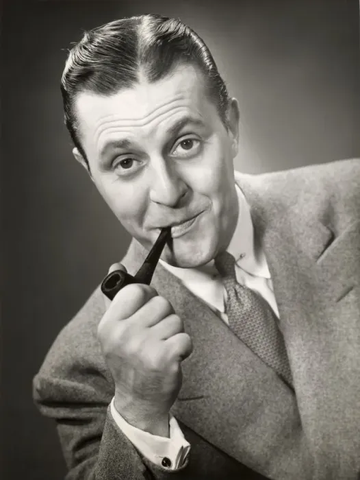 Framed Print : Portrait of man smoking pipe Framed Print : Portrait of man smoking pipe