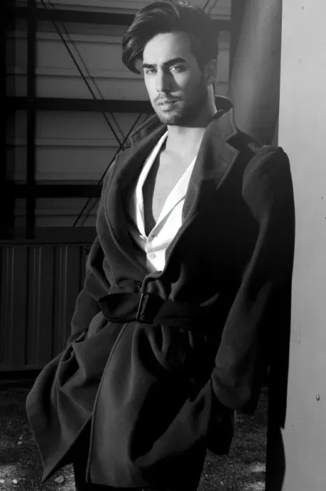 Framed Print : Portrait of a man wearing a coat, nostalgic style Framed Print : Portrait of a man wearing a coat, nostalgic style
