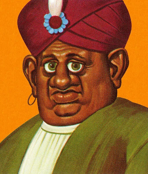 Portrait of a Man Wearing a Turban