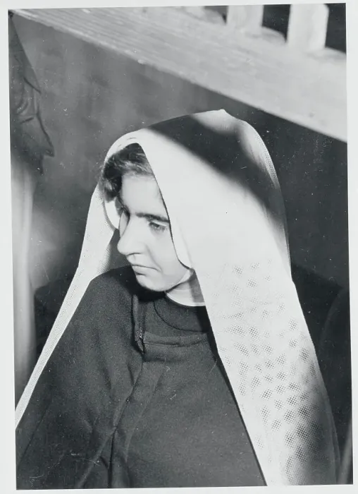 Framed Print : Portrait of Marie Dionne Wearing Robes of a Sister Framed Print : Portrait of Marie Dionne Wearing Robes of a Sister