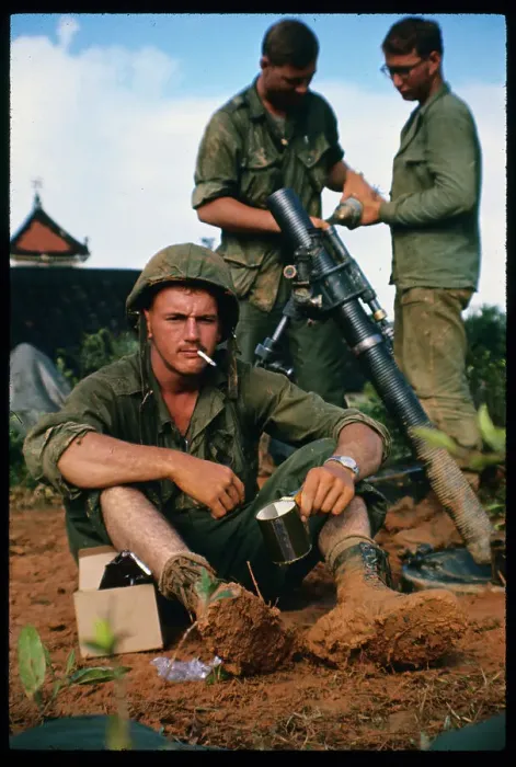 Framed Print : Portrait of Marines Resting During Lull Framed Print : Portrait of Marines Resting During Lull