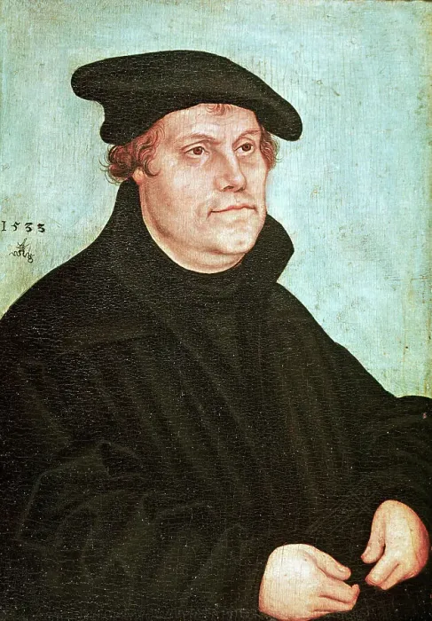 Framed Print : Portrait of Martin Luther by Lucas Cranach the Elder