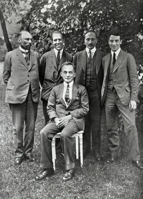 Framed Print : Portrait Of Max Born And Colleagues Framed Print : Portrait Of Max Born And Colleagues
