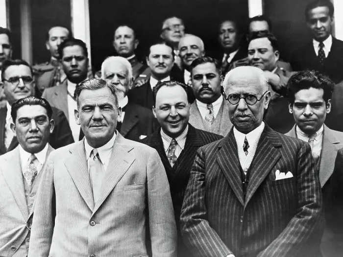 Framed Print : Portrait of Mexican President Ortiz Rubio and Affiliates at Party Framed Print : Portrait of Mexican President Ortiz Rubio and Affiliates at Party