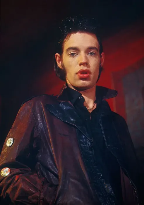 Framed Print : Portrait of Mick Jagger Wearing a Leather Coat Framed Print : Portrait of Mick Jagger Wearing a Leather Coat