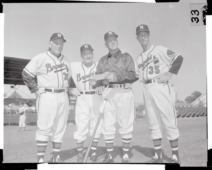 Framed Print : Portrait of Milwaukee Braves Coaching Staff Framed Print : Portrait of Milwaukee Braves Coaching Staff