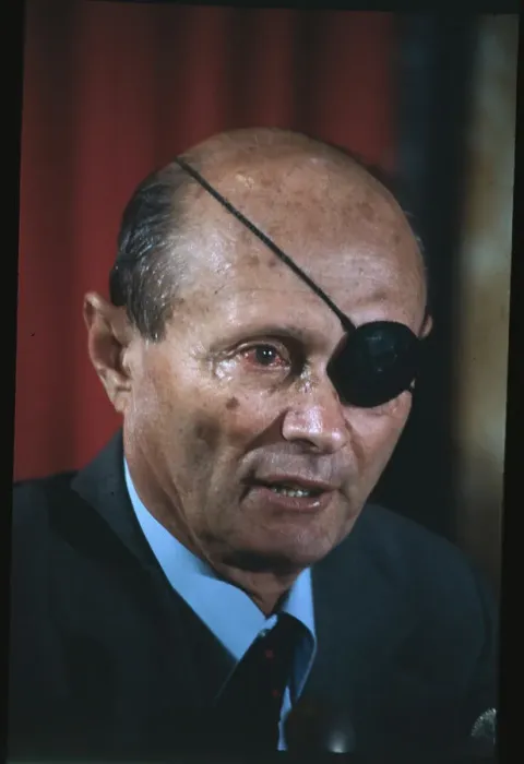 Framed Print : Portrait of Moshe Dayan Framed Print : Portrait of Moshe Dayan