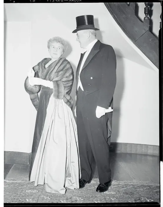 Framed Print : Portrait of Mr. and Mrs. John Foster Dulles in Formal Wear Framed Print : Portrait of Mr. and Mrs. John Foster Dulles in Formal Wear