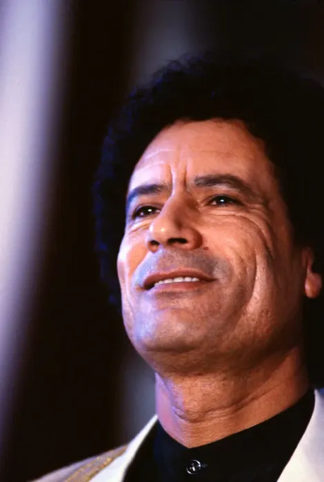 Framed Print : Portrait of Muammar Qaddafi Smiling Framed Print : Portrait of Muammar Qaddafi Smiling