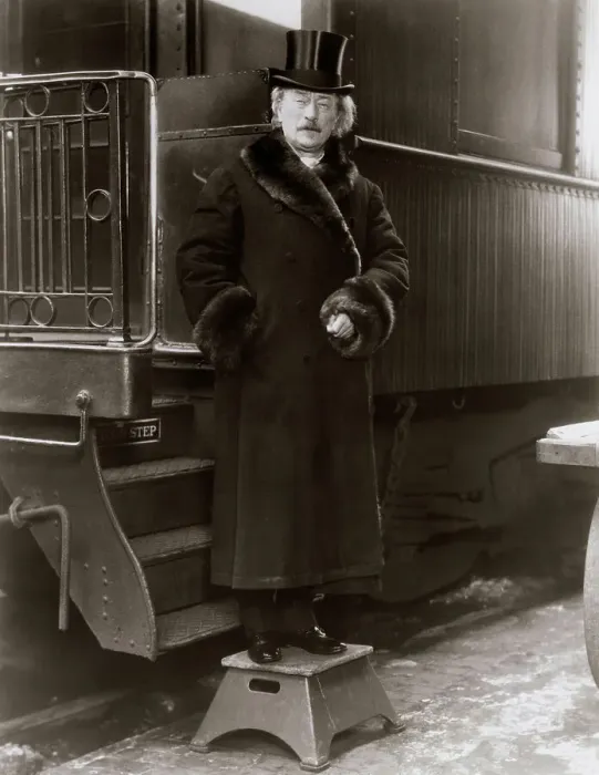 Framed Print : Portrait of Music Composer Ignacy Paderewski Alongside Locomotive Framed Print : Portrait of Music Composer Ignacy Paderewski Alongside Locomotive