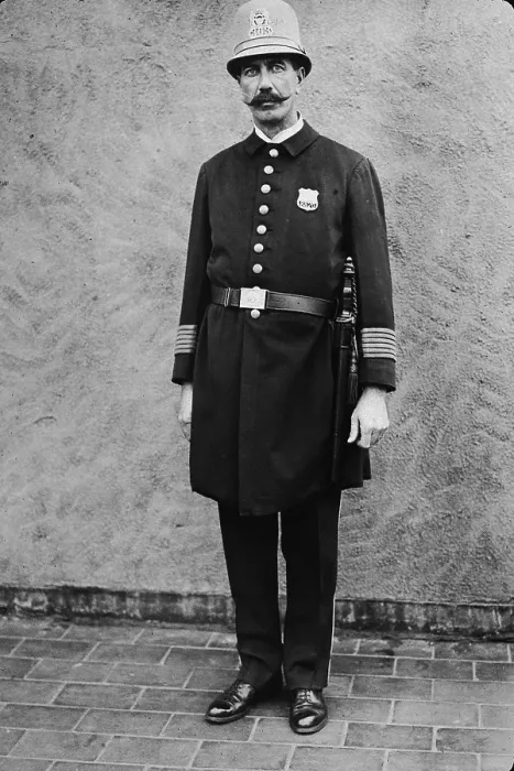 Framed Print : Portrait Of New York City Policeman In Uniform