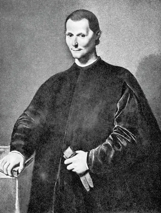 Framed Print : Portrait of Niccolo Machiavelli after a Painting by Santi di Tito