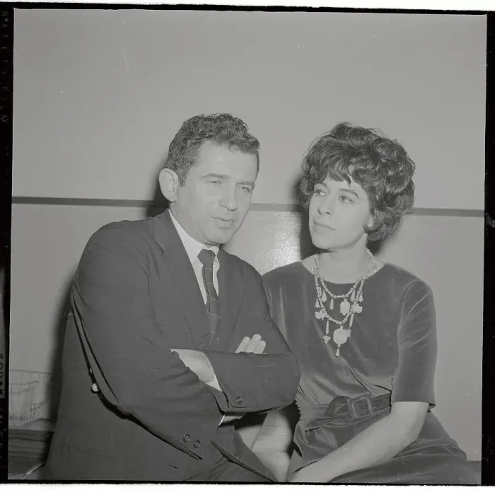 Framed Print : Portrait of Norman Mailer and his Wife Framed Print : Portrait of Norman Mailer and his Wife