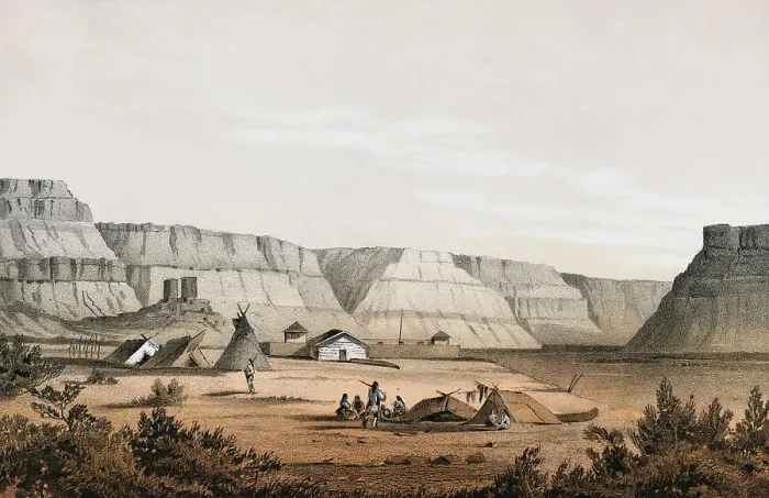 Framed Print : Portrait of the Old Fort Walla Walla