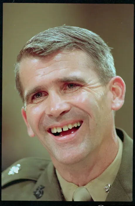 Framed Print : Portrait of Oliver North Smiling Framed Print : Portrait of Oliver North Smiling