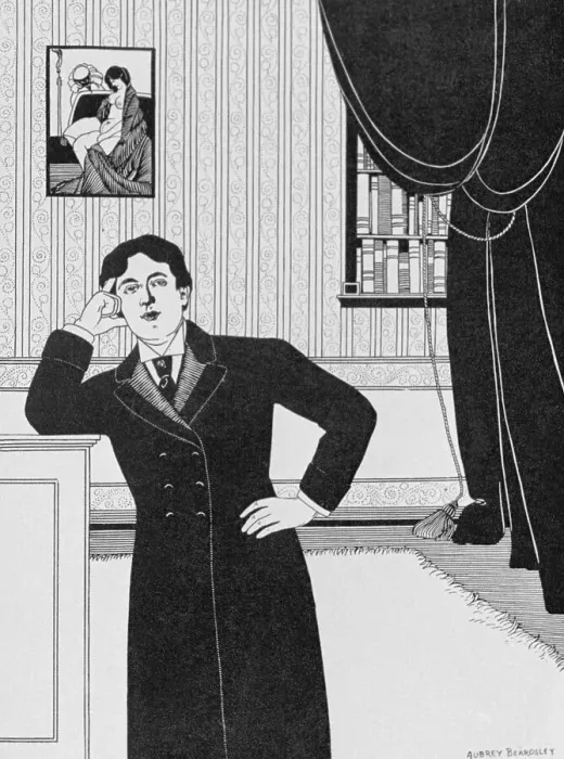 Framed Print : Portrait of Oscar Wilde after Aubrey Vincent Beardsley Framed Print : Portrait of Oscar Wilde after Aubrey Vincent Beardsley