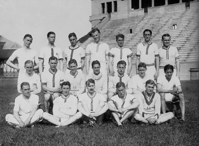 Framed Print : Portrait of Oxford and Cambridge Athletes Framed Print : Portrait of Oxford and Cambridge Athletes