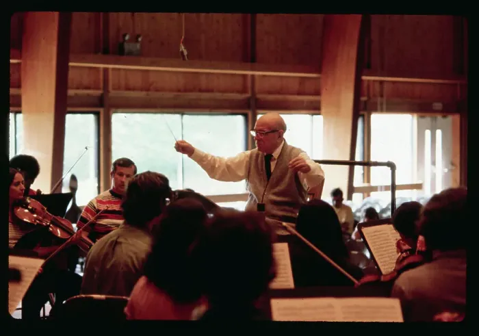 Framed Print : Portrait of Pablo Casals Conducting