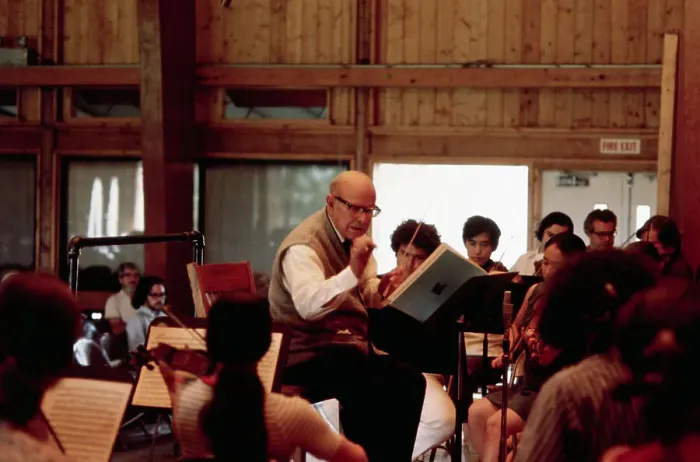 Framed Print : Portrait of Pablo Casals Conducting