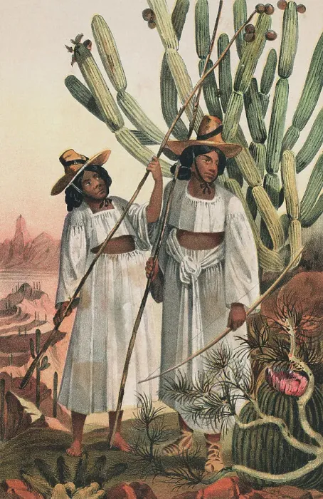 Framed Print : Portrait of Papago Indians Framed Print : Portrait of Papago Indians