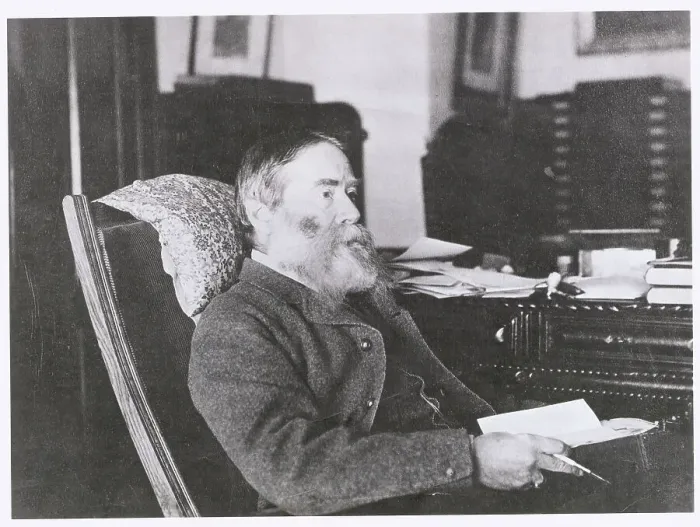 Framed Print : Portrait of Poet James Russell Lowell in His Office Framed Print : Portrait of Poet James Russell Lowell in His Office