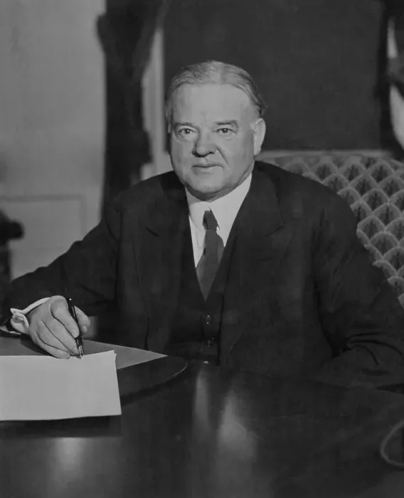 Framed Print : Portrait of President Herbert Hoover Framed Print : Portrait of President Herbert Hoover
