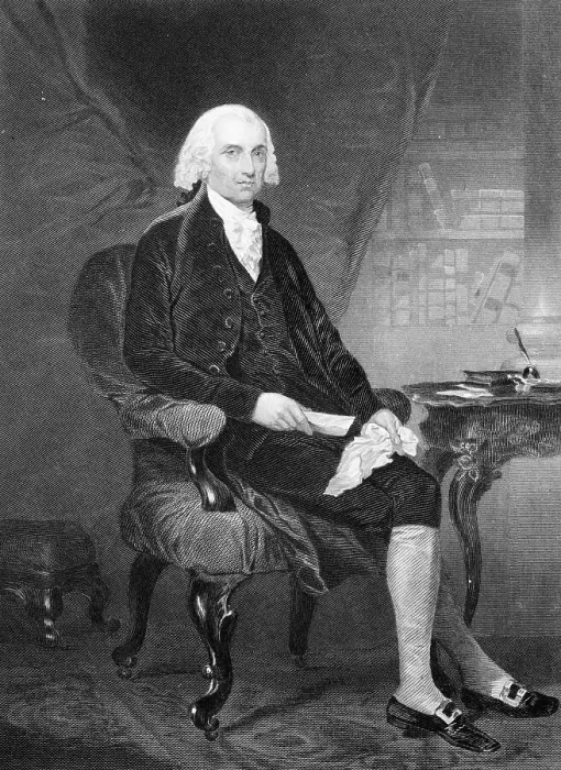 Framed Print : Portrait of President James Madison Framed Print : Portrait of President James Madison