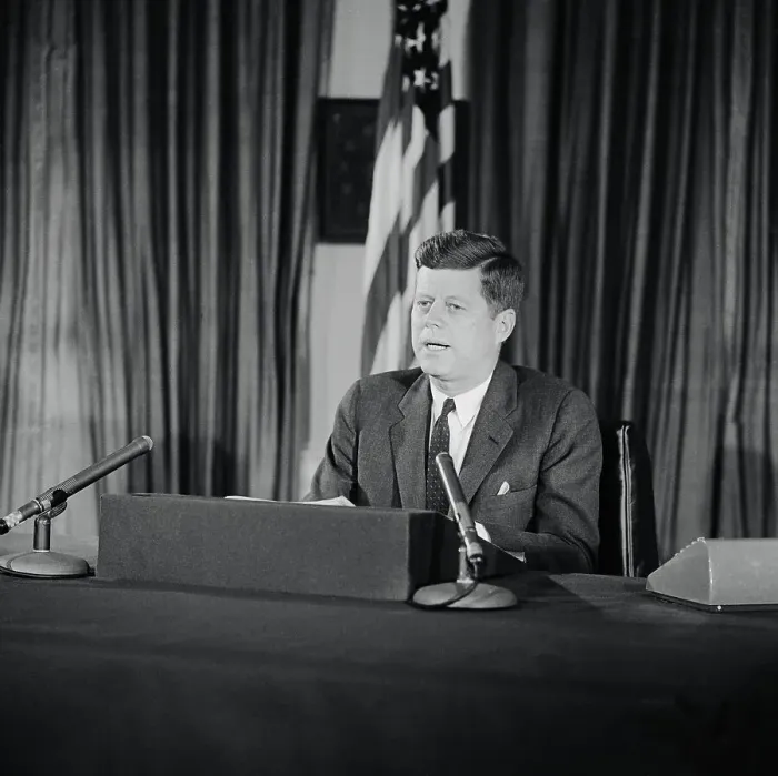 Framed Print : Portrait of President Kennedy Framed Print : Portrait of President Kennedy