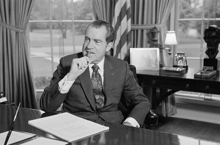Framed Print : Portrait of President Nixon Framed Print : Portrait of President Nixon