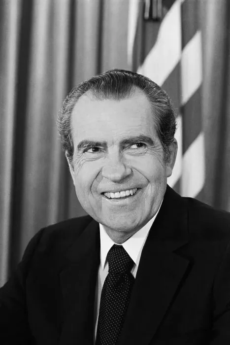 Framed Print : Portrait of President Richard Nixon Smiling Framed Print : Portrait of President Richard Nixon Smiling