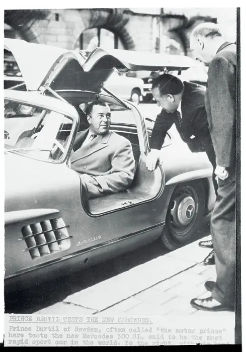 Framed Print : Portrait of Prince Bertil in Car Framed Print : Portrait of Prince Bertil in Car