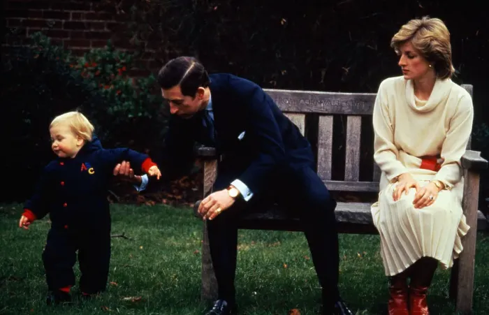Framed Print : Portrait of Prince and Princess of Wales with Their Son Prince William
