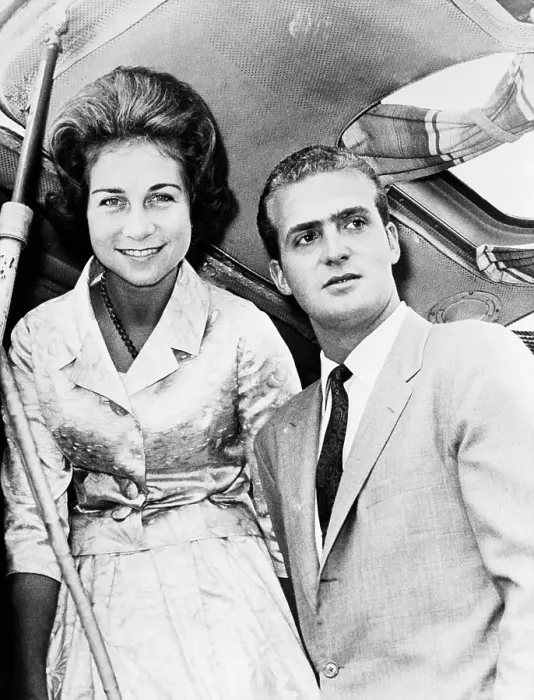 Framed Print : Portrait of Princess Sophie and Don Juan Carlos