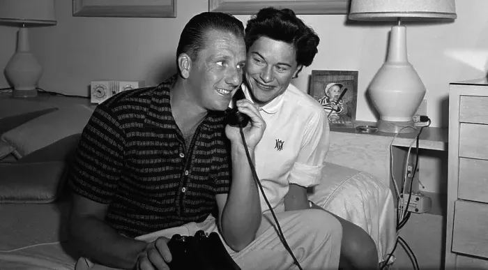 Framed Print : Portrait of Ralph Kiner and Wife Framed Print : Portrait of Ralph Kiner and Wife