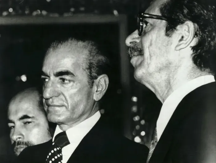 Framed Print : Portrait of Reza Pahlevi and Bakhtiar Framed Print : Portrait of Reza Pahlevi and Bakhtiar